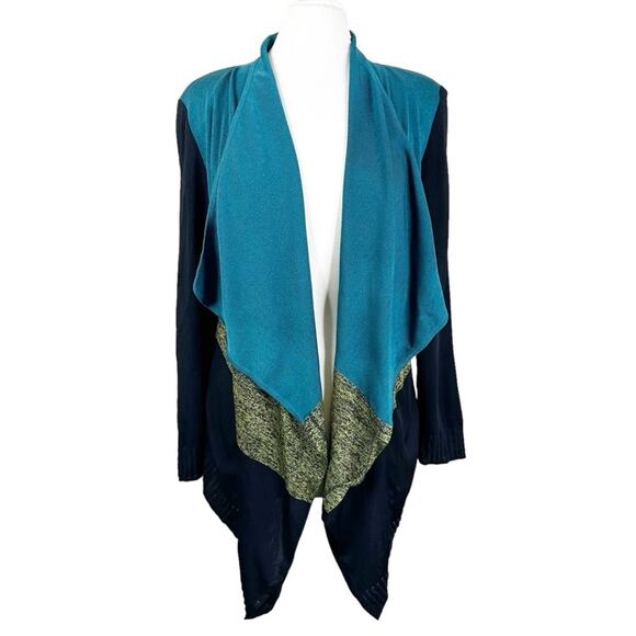 Exclusively Misook Vintage Cardigan Women’s Medium Open Front Handkerchief Hem - Picture 2 of 8